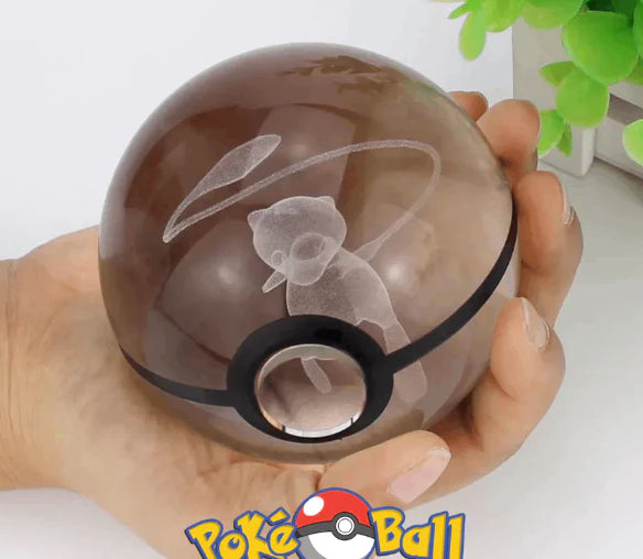 LAMPARA POKEBALL CRISTAL 3D GRANDE GITATORIA